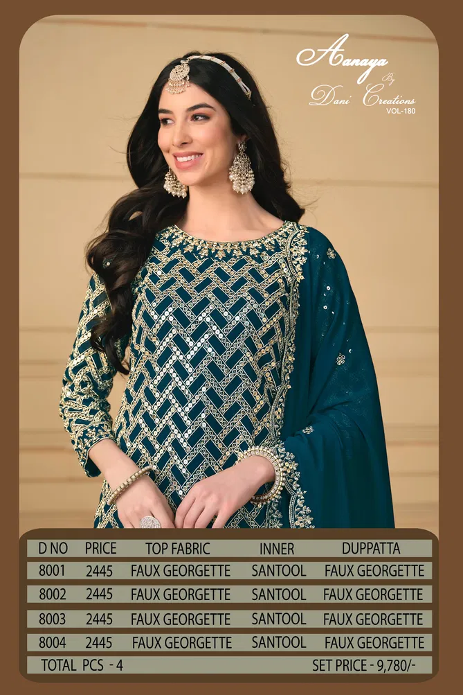 Aanaya Vol 180 By Dani Designer Wedding Wear Sharara Suit Wholesale Online